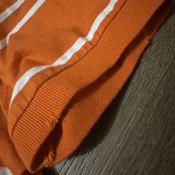 Vintage Trailer Mens Orange Striped Polo Vintage Fit Cotton Size Medium - Picture 7 of 11